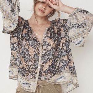 SPELL Oasis Blouse Nightshade Sz L